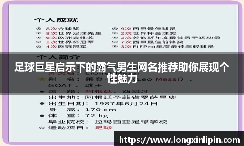 足球巨星启示下的霸气男生网名推荐助你展现个性魅力